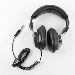 Sony DR-7A Stereo Headphones Black Wired Coil Cord Vintage Untested