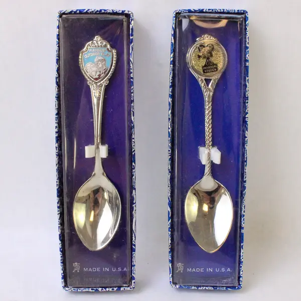 Lot of 2 Universal Studios Ramona Demi-Tasse Souvenir Spoons