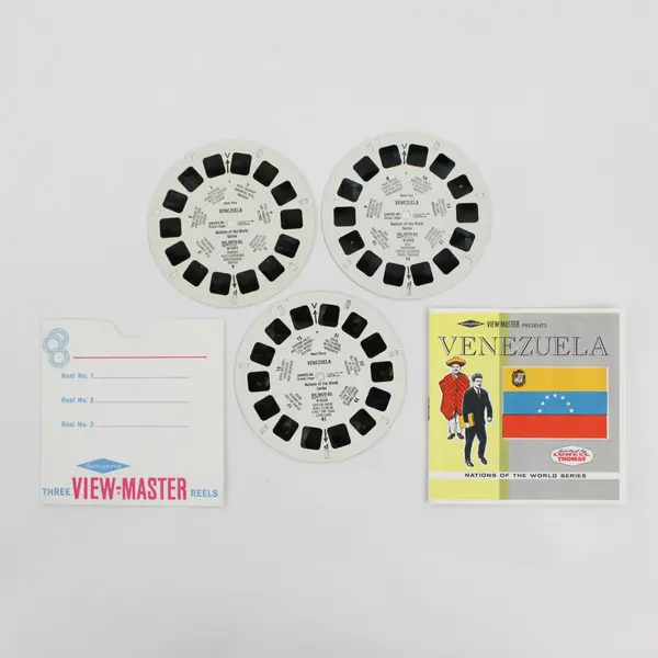 Vintage View-Master Venezuela B050 Packet 3 Reel Set With Booklet