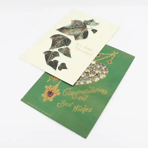 Lot Of 2 The Rose Co Greeting Card Postcards All Kind Thoughts Best Wishes