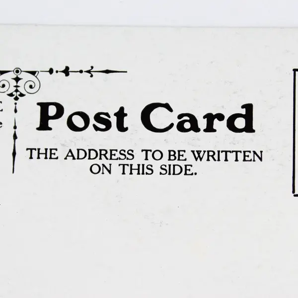 Vintage Large Letter H Women And Flower Motif Postcard H.G.Z. & Co