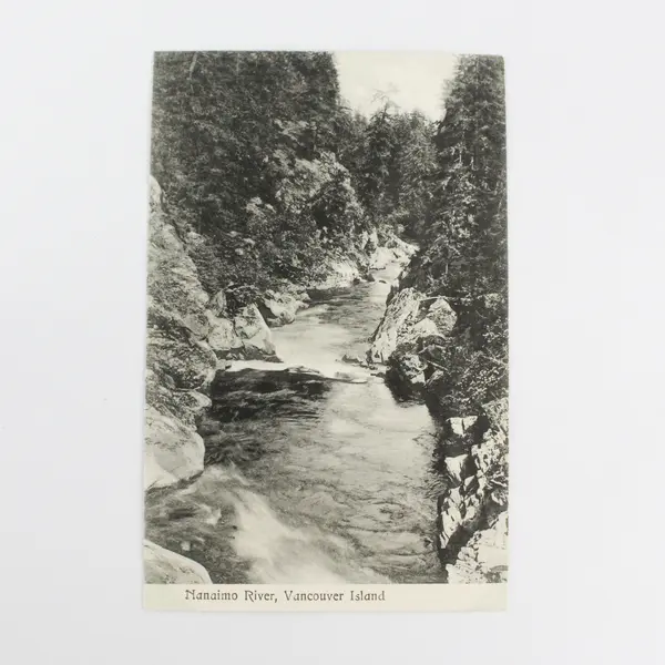Vintage Nanaimo River Vancouver Island BC Canada Litho Postcard Bowes Drug Co