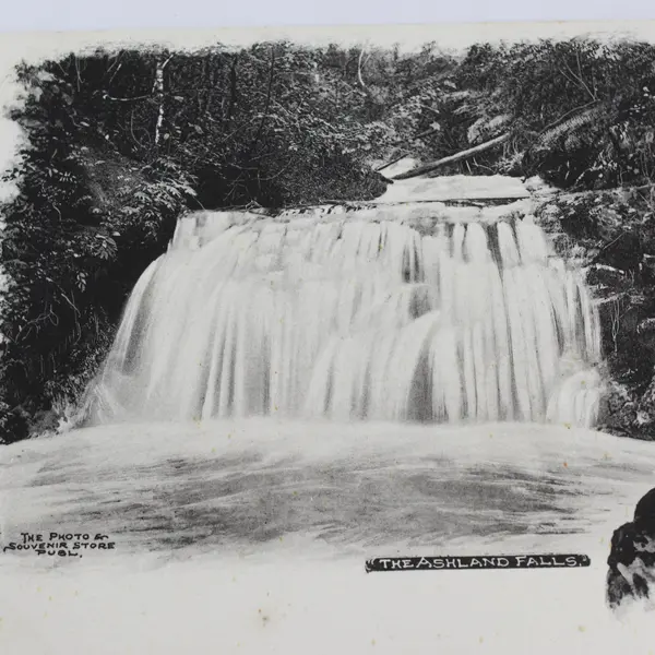 Vintage Greetings From Ashland Ore The Ashland Falls Oregon Litho Postcard