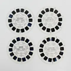 Lot Of 4 View-Master Scenic Picture Tour Mexico Europe People Of Other Lands