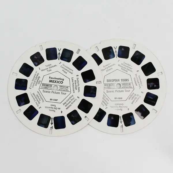 Lot Of 4 View-Master Scenic Picture Tour Mexico Europe People Of Other Lands