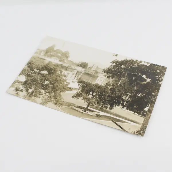 Circa 1910 Birds Eye View Ashland Oregon Downtown Plaza RPPC Postcard