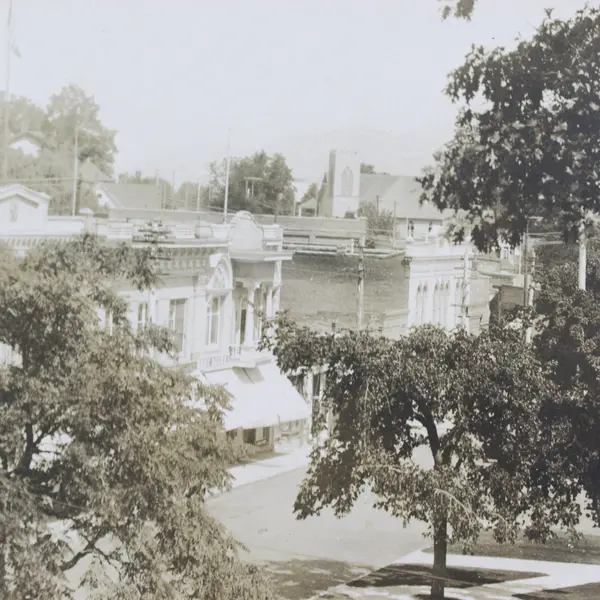 Circa 1910 Birds Eye View Ashland Oregon Downtown Plaza RPPC Postcard