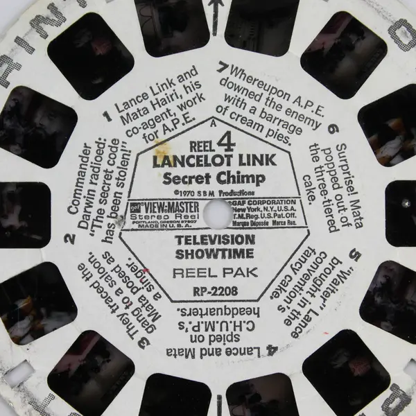 View-Master Lancelot Link Secret Chimp TV Show RP 2208 Reel 4 Out Of Print