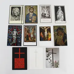 Lot of 12 German Funeral Memorial Holy Cards 1940s-1990s Berhausen