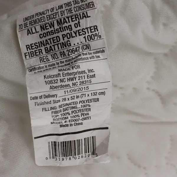 Kolcraft Enterprises Seally White Crib Mattress Cover 100% Polyester 28" x 52"