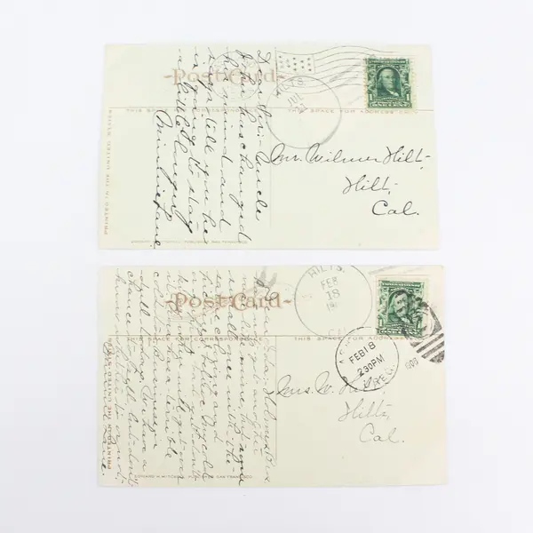 Lot Of 2 Ashland Oregon Litho Postcards 1908 Hilts California DPO Postmark