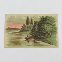 1909 Two's A Pair Art Print Color Litho Postcard Halsey Oregon Postmark