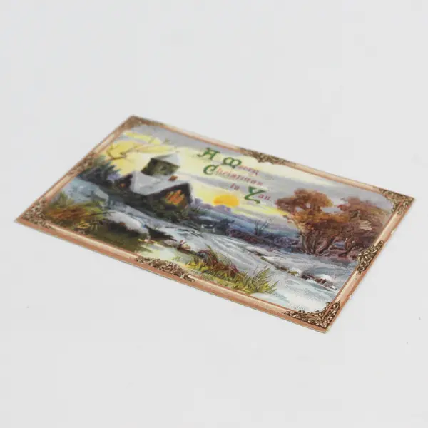 Vintage 1910 A Merry Christmas To You Greeting Rural Scene Postcard A Von Beust 