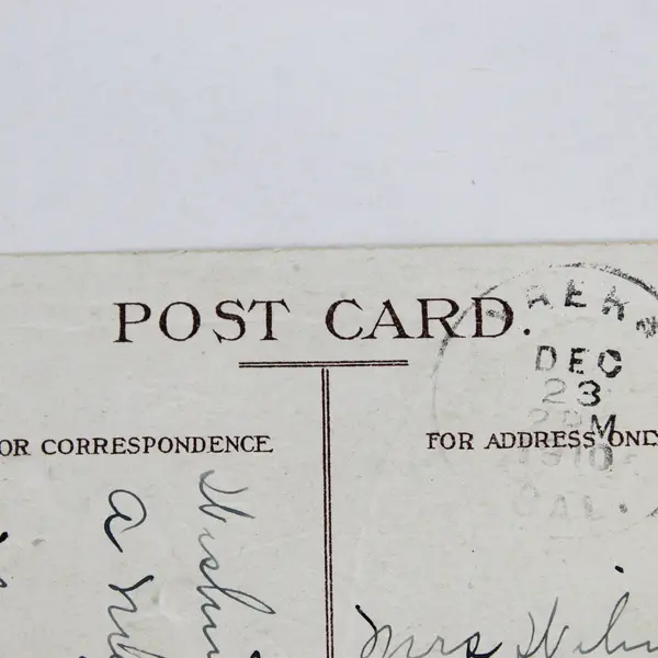 Vintage 1910 Merry Christmas Embossed Postcard Bells Holly River Scene