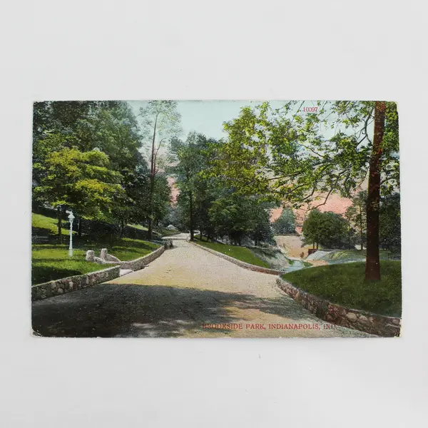 Lot Of 2 Vintage 1909 Park Litho Postcards Indianapolis St Louis Wilmer Hilt