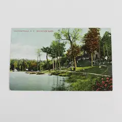 Vintage Mountain Lake Gloversville New York Litho Postcard CS Woolworth 1910s