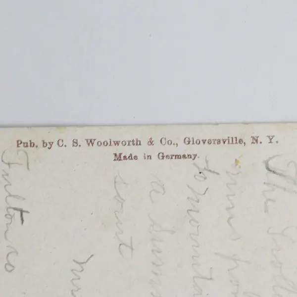 Vintage Mountain Lake Gloversville New York Litho Postcard CS Woolworth 1910s