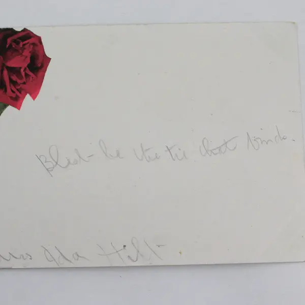 Vintage Autumn 1907 Greeting Card Sarah M Beach Poem Rose