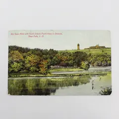Big Sioux River With South Dakota Penitentiary Sioux Falls Litho Postcard 1911