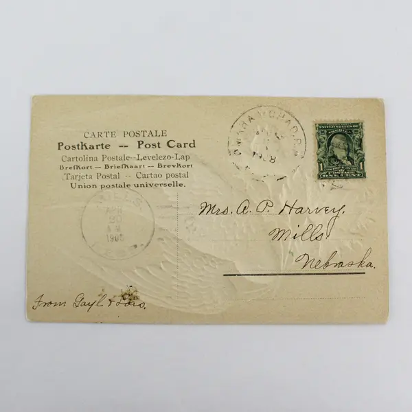 Vintage 1908 Dove With Roses Embossed Greeting Postcard