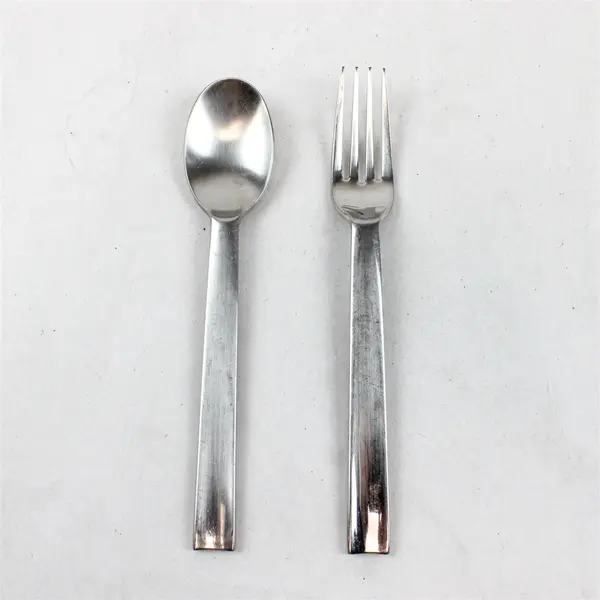 Unbranded Mid-Century Modern Minimalist Flatware Salad Fork and Tablespoon