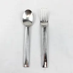 Unbranded Mid-Century Modern Minimalist Flatware Salad Fork and Tablespoon
