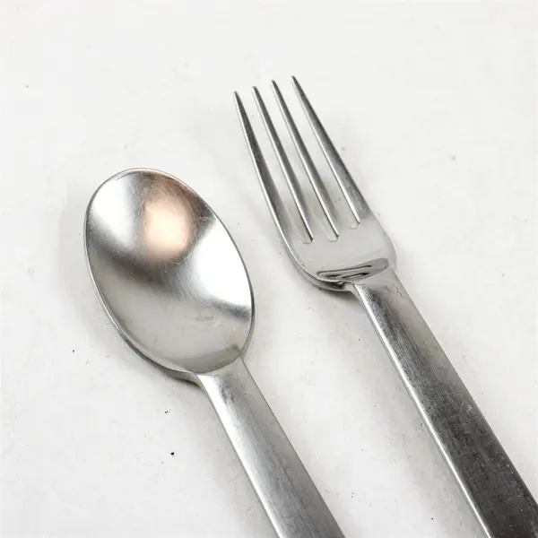 Unbranded Mid-Century Modern Minimalist Flatware Salad Fork and Tablespoon