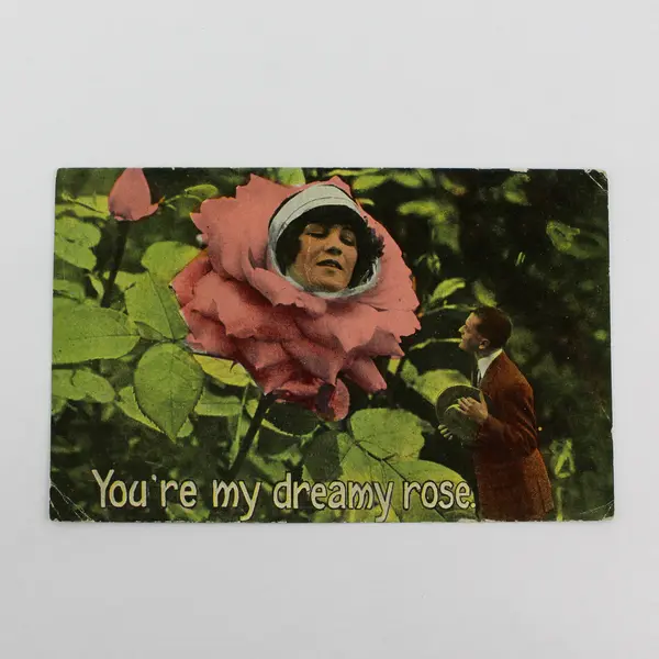 VTG 1915 You're My Dreamy Rose Novelty Rose For Me Greeting Card Postcard 