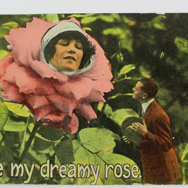 VTG 1915 You're My Dreamy Rose Novelty Rose For Me Greeting Card Postcard 