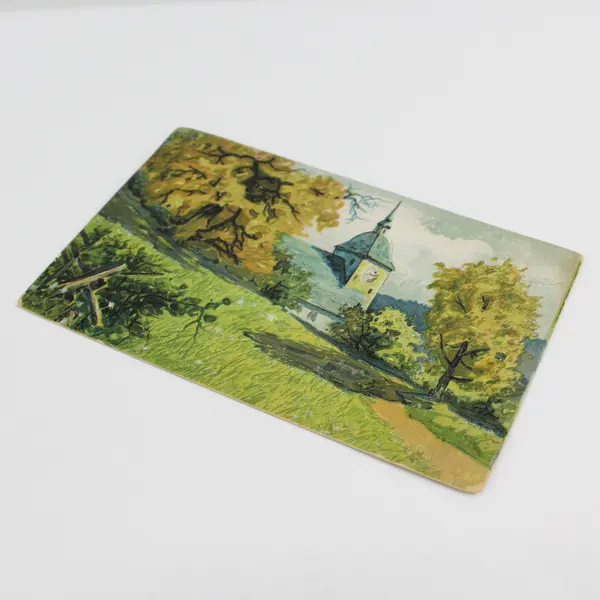 Vintage 1910 Painting Postcard Mills Nebraska MOB Postmark