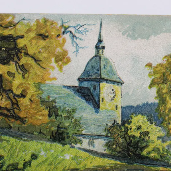 Vintage 1910 Painting Postcard Mills Nebraska MOB Postmark
