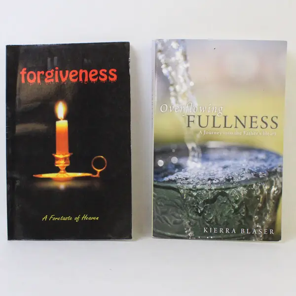 Lot of 2 Paperbacks Forgiveness (Word of Christ) & Overflowing Fullness - Kierra