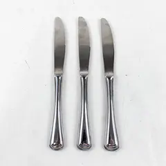 Lot of 3 Gourmet Standard Dinner Knives Pattern Unknown Stainless Steel China