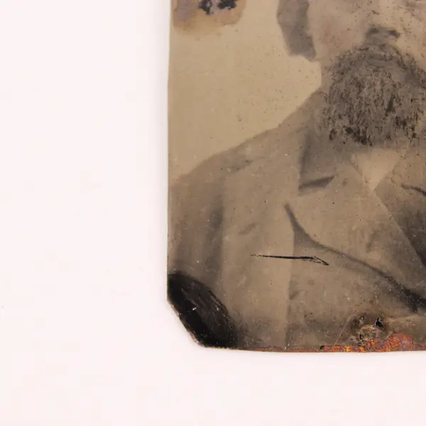 Circa 1870 Bearded Man Portrait Tintype Photograph Memphis Tennessee 