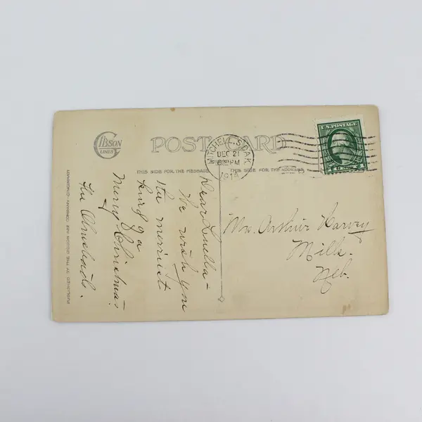 Vintage To Greet You Violets & Landscape Greetings Card Postcard 1914