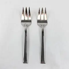 Lot of 2 Meridian by Dansk 18/10 Stainless 3-Tined Serving Forks
