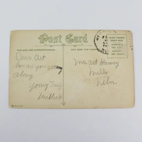 Vintage 1910s Good Luck Flowers Embossed Greeting Card Postcard 