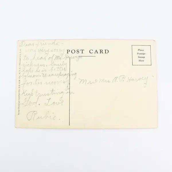 Vintage 1910s For You We Are Praying Flower Bouquet Postcard
