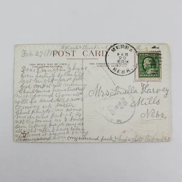 Vintage Hold To The Mirror Hidden Meaning Greeting Postcard 1912 Dwig 