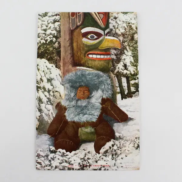 Vintage An Eskimo Teddy Bear Baby Litho Postcard 1909 Edward H Mitchell 