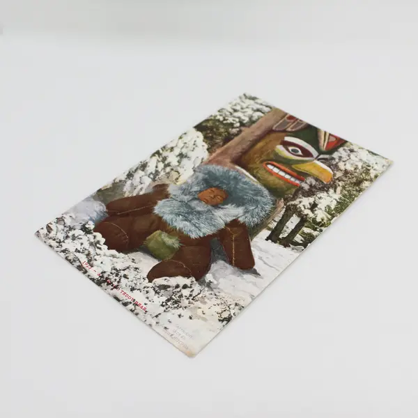 Vintage An Eskimo Teddy Bear Baby Litho Postcard 1909 Edward H Mitchell 