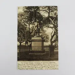 Football Players Statue University Of California Berkeley Litho Postcard 1906
