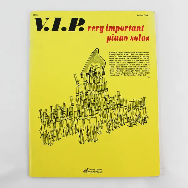 Vintage V.I.P. Very Important Piano Solos 1960's Vintage Sheet Music Book