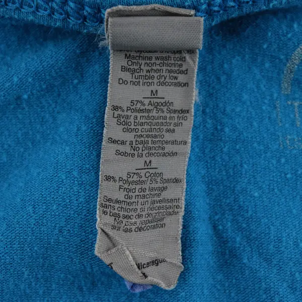 Next Level Brand Solid Blue "It's Only Love" Black Printed Tank Top Women's Sz M