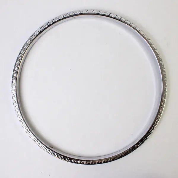 Vtg Lead Crystal Serving Bowl Deep Cut Diamond Point Silver-Plated Rim