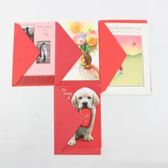 Lot of 4 Valentines Day Greeting Cards with Envelopes UNUSED
