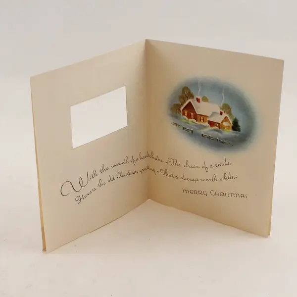 Vintage 1950s Art Guild of Williamsburg Christmas Greeting Card - Unwritten In