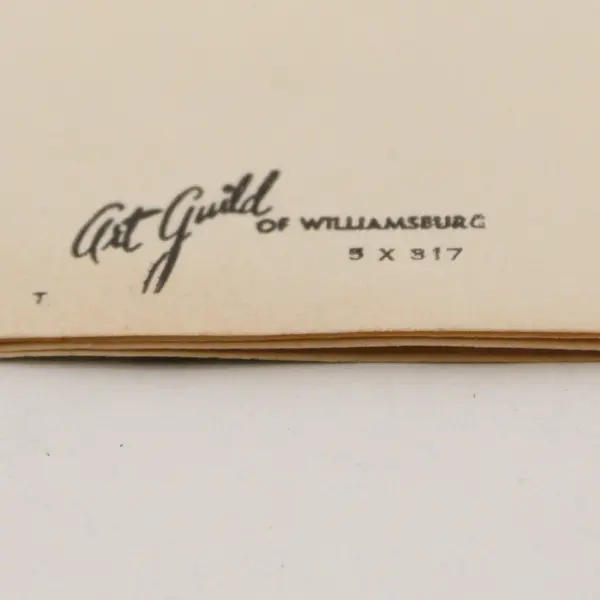 Vintage 1950s Art Guild of Williamsburg Christmas Greeting Card - Unwritten In