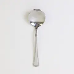 Oneida Silver Needlepoint-Beaded Artistry Pattern 18/8 SS Round Soup Spoon 5.75"