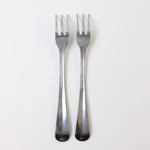 Lot of 2 Farberware Flatware Brookfield Pattern SS Cocktail Forks 5.5" Rare HTF